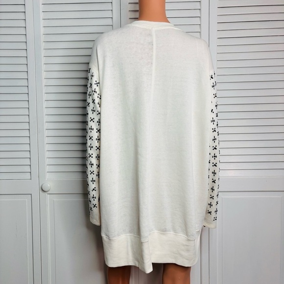 MELISSA MCCARTHY Cream Embellished Sleeve Sweater Size 1X - Picture 9 of 9